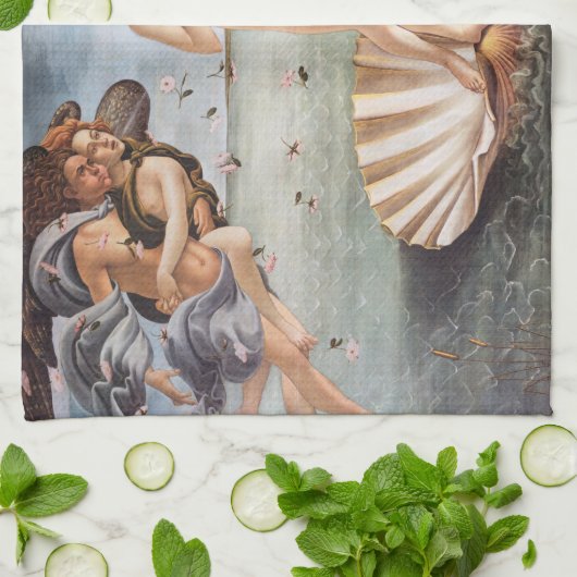 Sandro Botticelli - Geburt der Venus Geschirrtuch (Gefaltet)