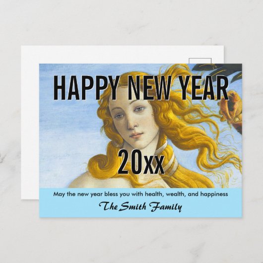 Sandro Botticelli - Geburt der Venus Glückliches N Postkarte (Vorne/Hinten)