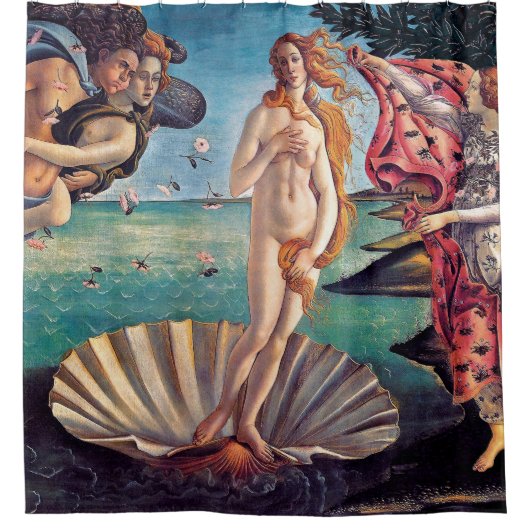 Sandro Botticelli - Geburt der Venus - Kunst der K Duschvorhang (Vorderseite)