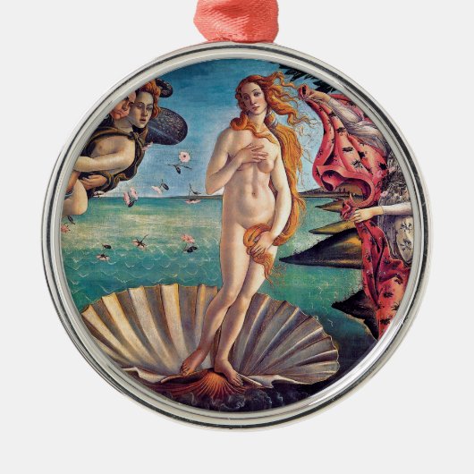 Sandro Botticelli - Geburt der Venus - Kunst der K Silbernes Ornament (Vorne)