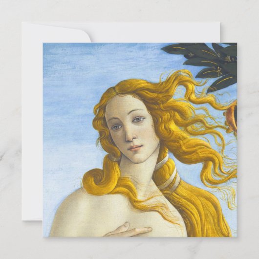 Sandro Botticelli - Geburt der Venus Nah-up Einladung (Vorderseite)