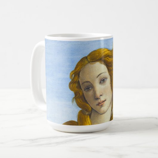 Sandro Botticelli - Geburt der Venus Nah-up Kaffeetasse (Vorderseite Links)