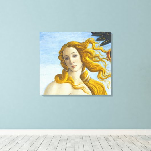 Sandro Botticelli - Geburt der Venus Nah-up Leinwanddruck (Insitu (Holzboden))
