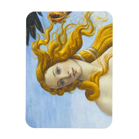 Sandro Botticelli - Geburt der Venus Nah-up Magnet (Vertikal)