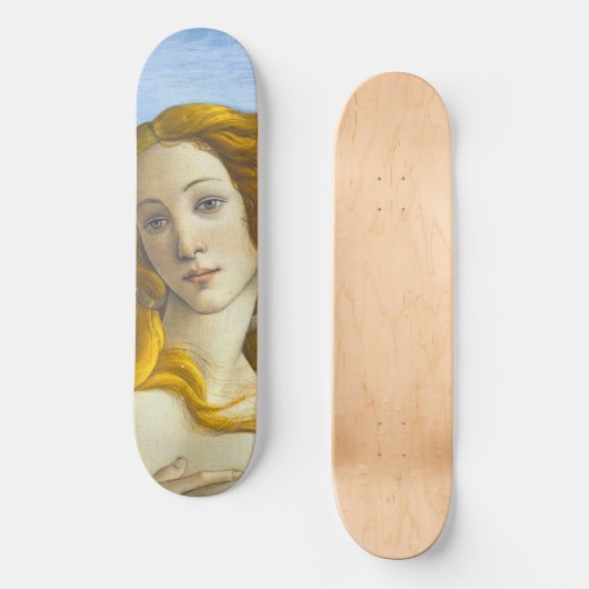 Sandro Botticelli - Geburt der Venus Nah-up Skateboard (Vorderseite)