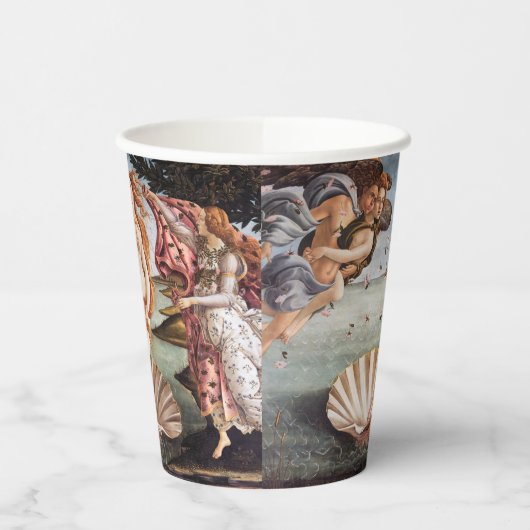 Sandro Botticelli - Geburt der Venus Pappbecher (Links)