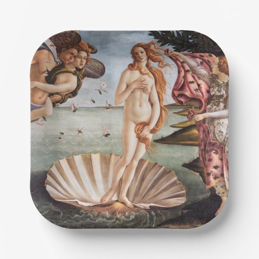 Sandro Botticelli - Geburt der Venus Pappteller (Vorderseite)