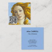 Sandro Botticelli - Geburt der Venus - QR-Code Quadratische Visitenkarte (Vorne/Hinten)