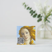 Sandro Botticelli - Geburt der Venus - QR-Code Quadratische Visitenkarte (Stehend Vorderseite)
