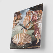 Sandro Botticelli - Geburt der Venus Quadratische Wanduhr (Winkel)