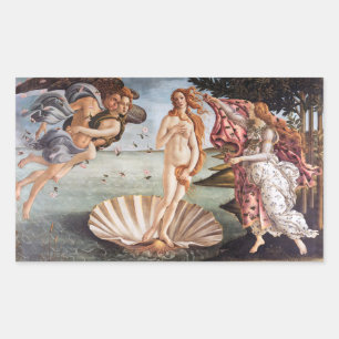 Sandro Botticelli - Geburt der Venus Rechteckiger Aufkleber
