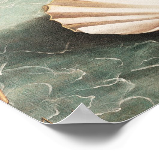 Sandro Botticelli Geburt der Venus Renaissance Kun Poster (Ecke)