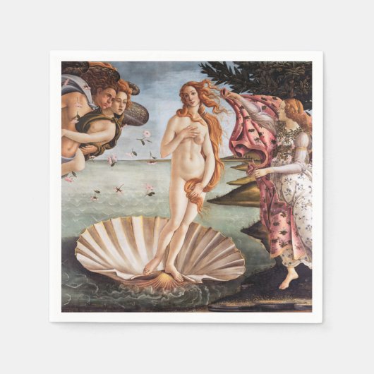 Sandro Botticelli - Geburt der Venus Serviette (Vorderseite)
