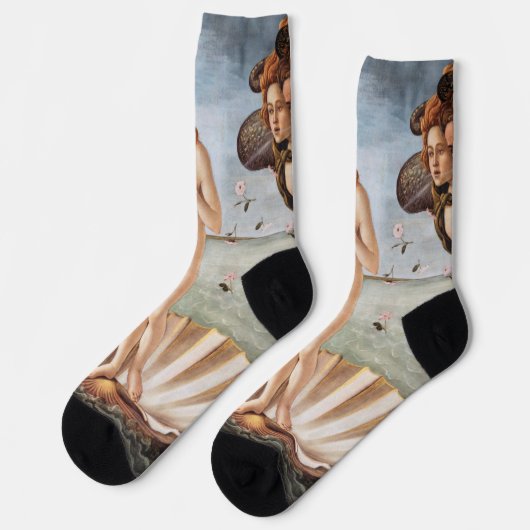 Sandro Botticelli - Geburt der Venus Socken (Linkes Detail)