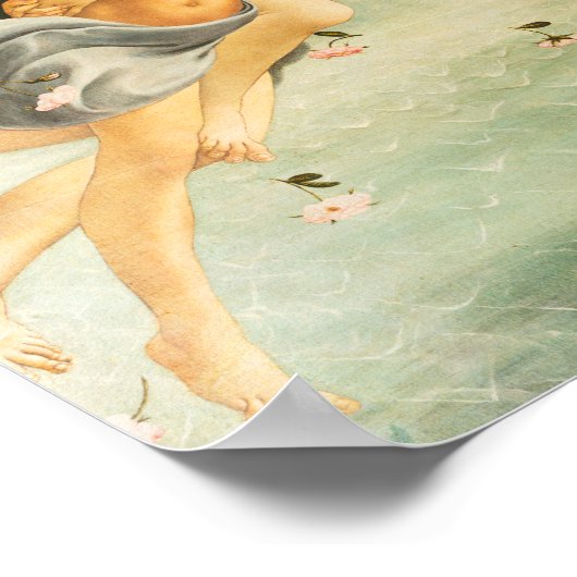 Sandro Botticelli Geburt von Venus Zephyrus, Chlor Poster (Ecke)