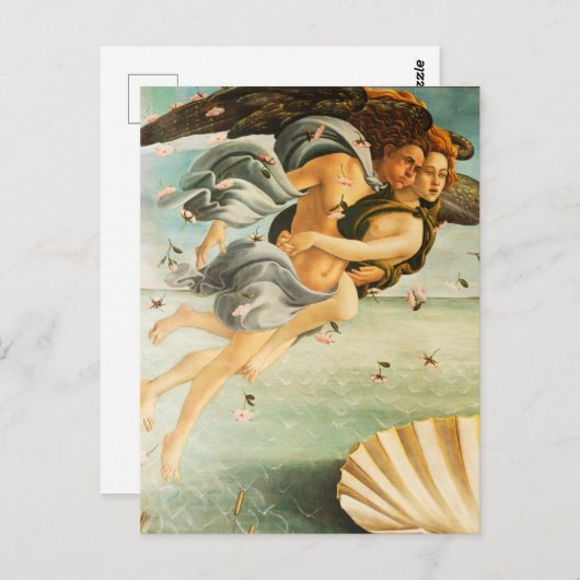 Sandro Botticelli Geburt von Venus Zephyrus, Chlor Postkarte (Vorne/Hinten)