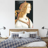 Sandro Botticelli - Idealisiertes Portrait einer D Leinwanddruck (Insitu (Schlafzimmer))
