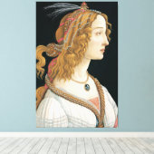 Sandro Botticelli - Idealisiertes Portrait einer D Leinwanddruck (Insitu (Holzboden))