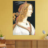 Sandro Botticelli - Idealisiertes Portrait einer D Leinwanddruck (Insitu (Wohnzimmer))