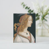 Sandro Botticelli - Idealisiertes Portrait einer D Postkarte (Stehend Vorderseite)