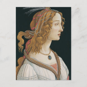 Sandro Botticelli - Idealisiertes Portrait einer D Postkarte