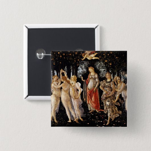 Sandro Botticelli - La Primavera Button (Vorne & Hinten)