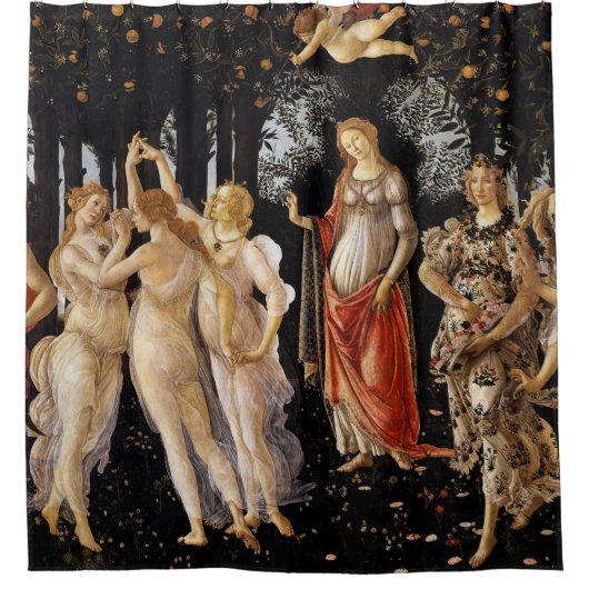Sandro Botticelli - La Primavera Duschvorhang (Vorderseite)