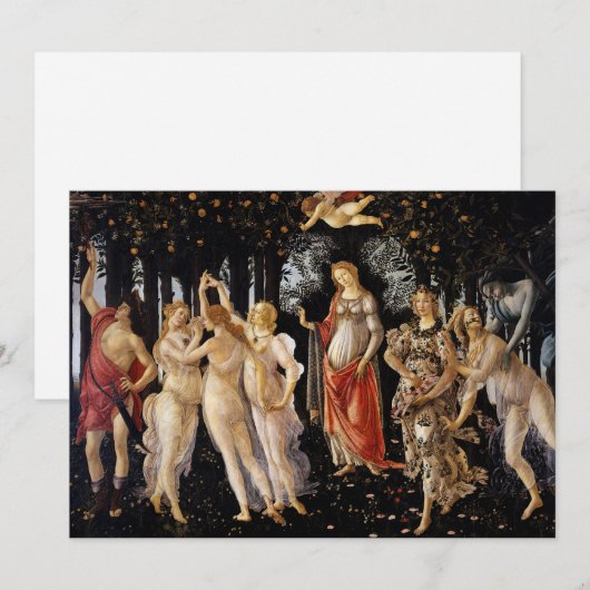 Sandro Botticelli - La Primavera Einladung (Vorne/Hinten)
