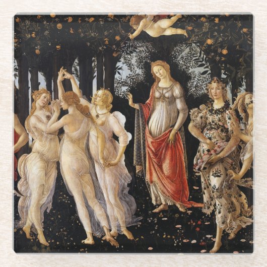 Sandro Botticelli - La Primavera Glasuntersetzer (Vorderseite)