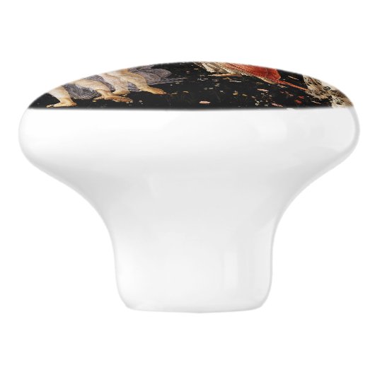 Sandro Botticelli - La Primavera Keramikknauf (Seitenansicht)