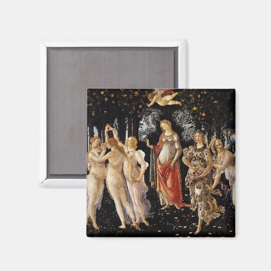 Sandro Botticelli - La Primavera Magnet (Vorderseite/Rückseite)