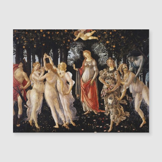 Sandro Botticelli - La Primavera Magnetkarte (Vorderseite)