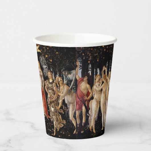 Sandro Botticelli - La Primavera Pappbecher (Links)