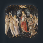 Sandro Botticelli - La Primavera Pappteller<br><div class="desc">La Primavera - Sandro Botticelli ,  1482</div>