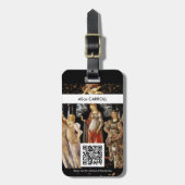 Sandro Botticelli - La Primavera - QR-Code Gepäckanhänger (Vorderseite vertikal)