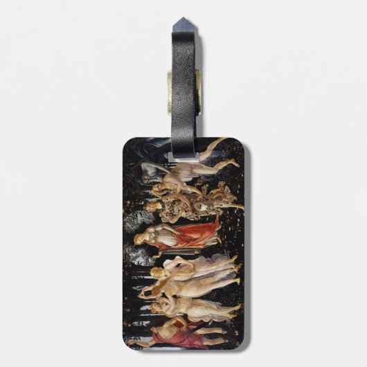 Sandro Botticelli - La Primavera - QR-Code Gepäckanhänger (Rückseite vertikal)