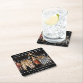 Sandro Botticelli - La Primavera - QR-Code Rechteckiger Pappuntersetzer (Vor Ort)