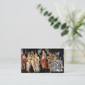 Sandro Botticelli - La Primavera - QR-Code Visitenkarte (Stehend Vorderseite)