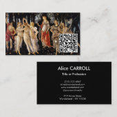 Sandro Botticelli - La Primavera - QR-Code Visitenkarte (Vorne/Hinten)