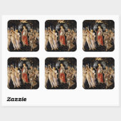 Sandro Botticelli - La Primavera Quadratischer Aufkleber (Blatt)