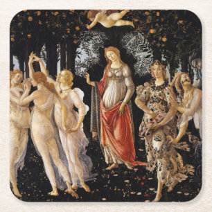 Sandro Botticelli - La Primavera Rechteckiger Pappuntersetzer