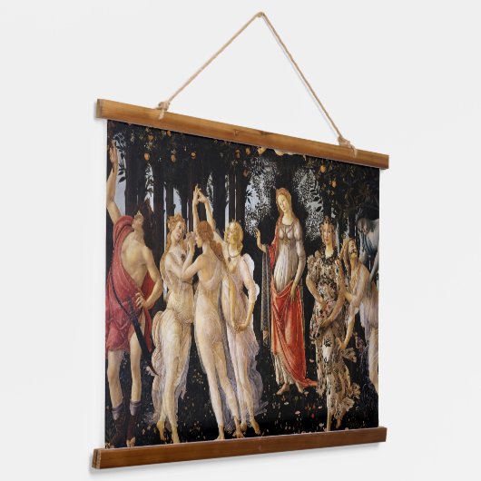 Sandro Botticelli - La Primavera Wandteppich Mit Holzrahmen (Gewinkelt)