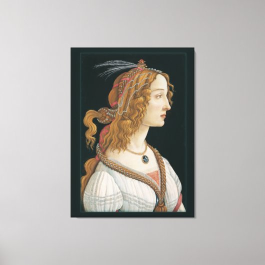 Sandro Botticelli Lady CC0282 (44 in 112 cm) Leinwanddruck (Vorderseite)