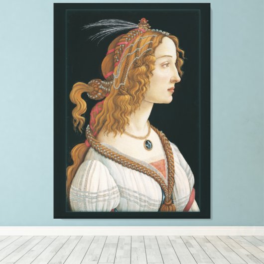 Sandro Botticelli Lady CC0282 (44 in 112 cm) Leinwanddruck (Insitu (Holzboden))