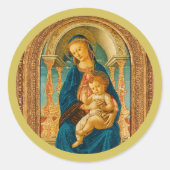 Sandro Botticelli Madonna and Child c 1470 Runder Aufkleber (Vorderseite)