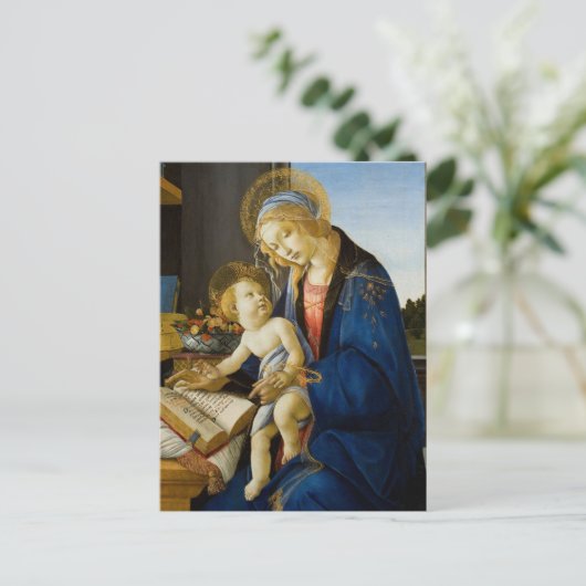 Sandro Botticelli Madonna mit dem Buch Kind Jesus Postkarte (Stehend Vorderseite)