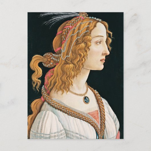 Sandro Botticelli - Portrait einer jungen Frau Postkarte (Vorderseite)