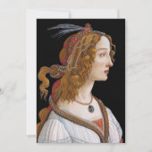 Sandro Botticelli - Portrait von Simonetta Einladung (Vorderseite)