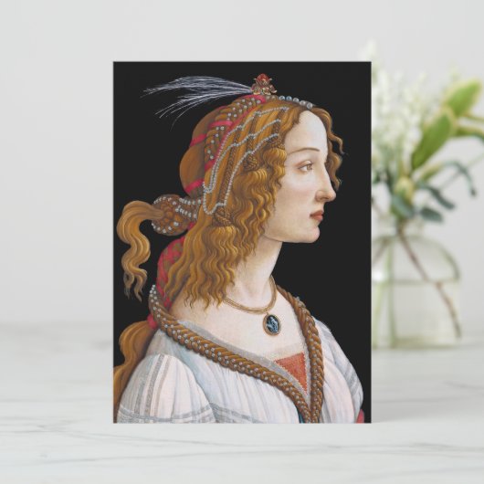Sandro Botticelli - Portrait von Simonetta Einladung (Stehend Vorderseite)