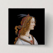 Sandro Botticelli - Portrait von Simonetta Vespucc Button (Vorderseite)